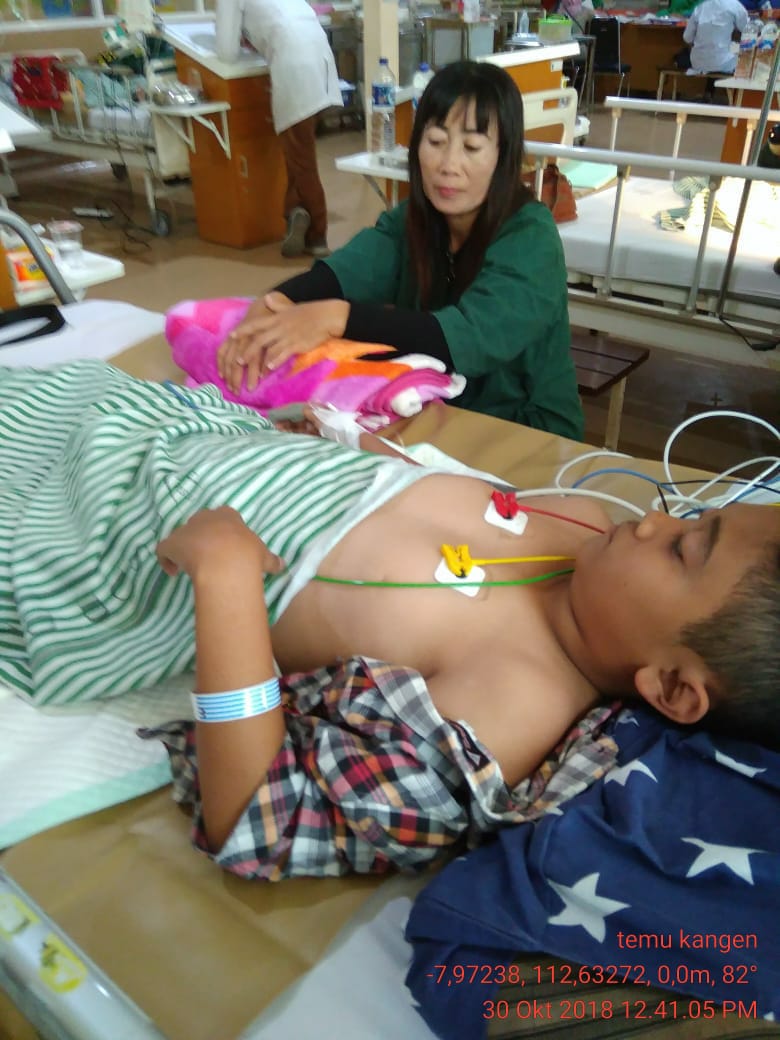 Wildan saat dirawat di RSUD dr. iskak