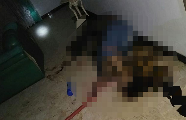 Salah satu mayat yang Bersimbah Darah Di Ngingas Campurdarat / Foto : Istimewa / Tulungagung TIMES