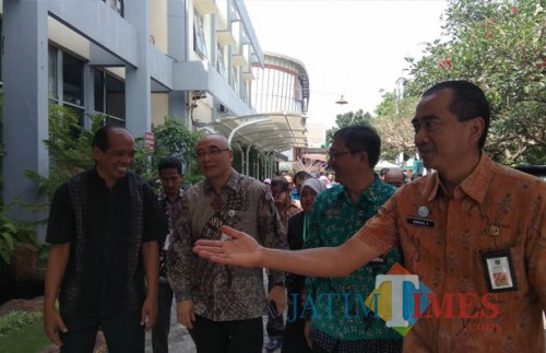 Suasana peninjauan tes CPNS di Kota Malang oleh Kepala BKN Bima H Wibisana. (Foto: Nurlayla Ratri/MalangTIMES)