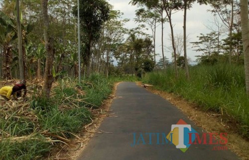 Hasil 'kerja sepi' petugas UPT Dinas PU Bina Marga Kabupaten Malang di jalan desa wilayah Jabung dalam acara Bina Desa (Bina Marga for MalangTIMES)