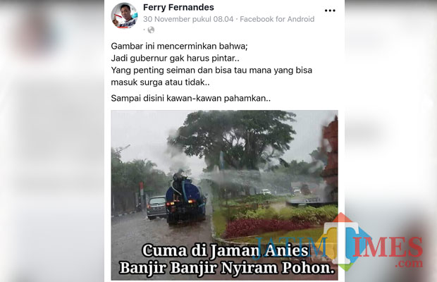 Foto repro Fb (Anggara Sudiongko/MalangTIMES)