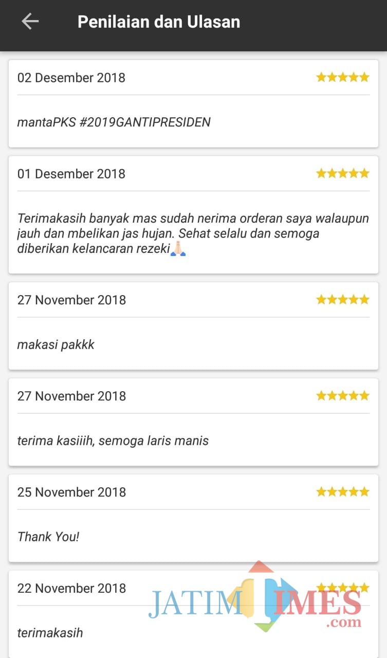 Screenshot komentar akun driver Gojek berinisial BM. (istimewa)