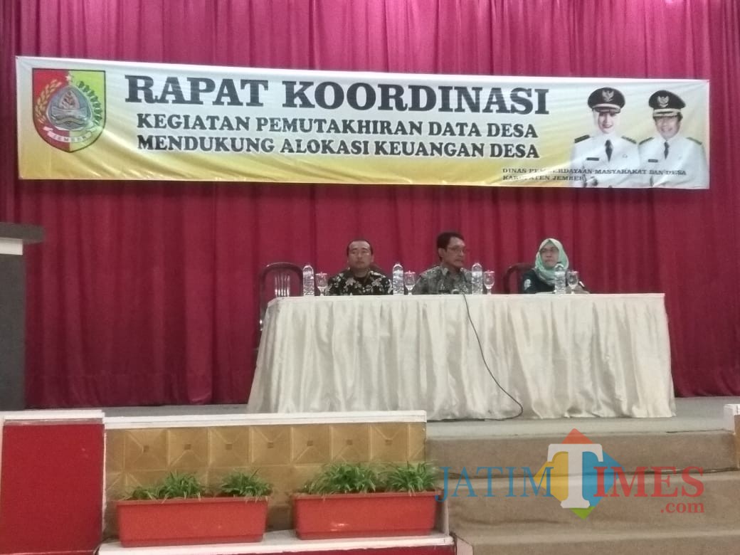 Acara Rapat Koordinasi yang digelar oleh Dispemasdes Pemkab Jember
