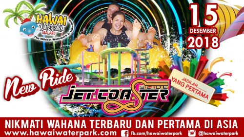 Siap-siap besok Jet Coaster Slide terpanjang se-Asia Tenggara dilaunching. (Foto: Hawai Waterpark for MalangTIMES)