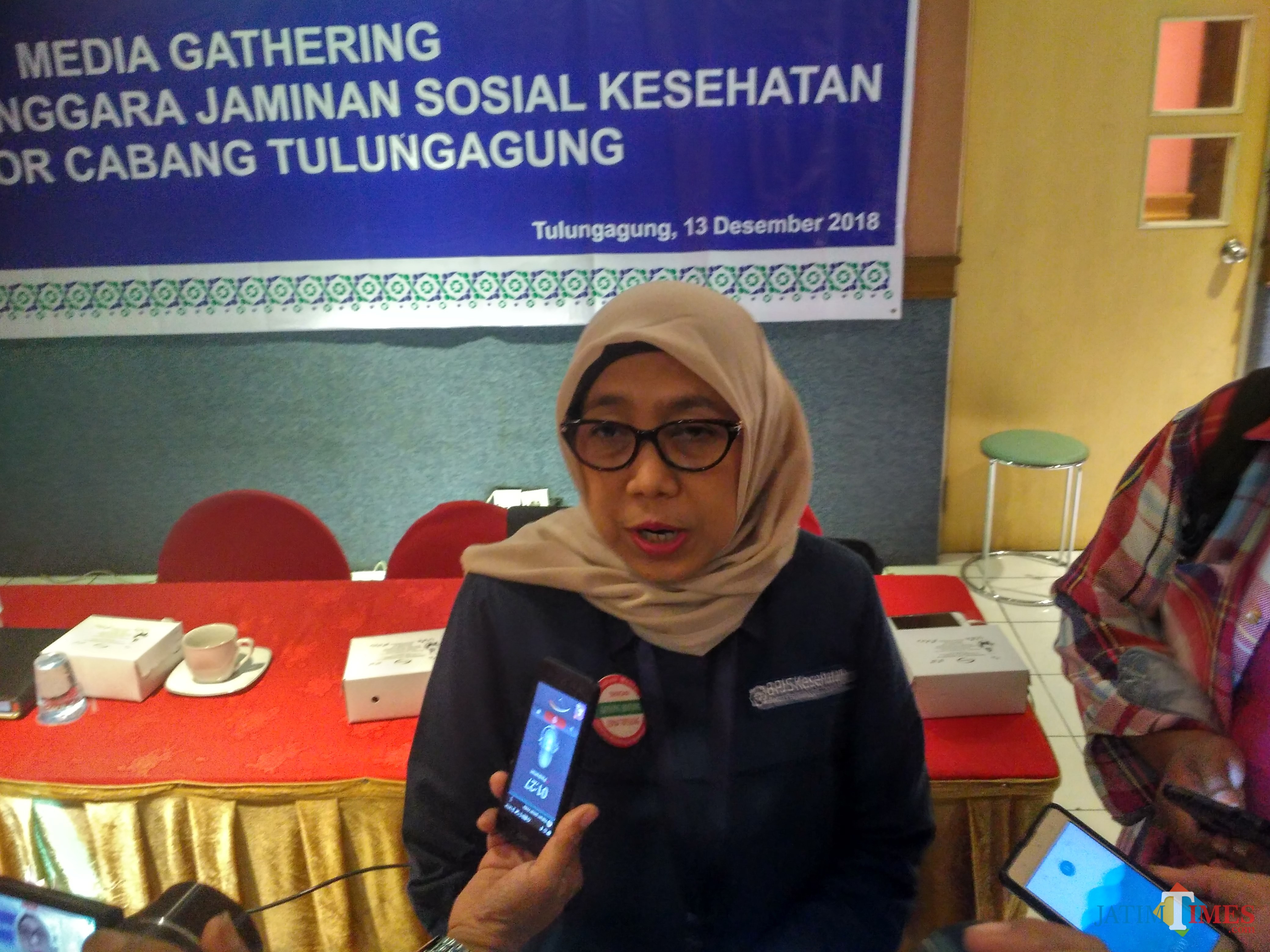 Indrina Darmayanti kepala BPJS Cabang Tulungagung / Foto : Anang Basso / Tulungagung TIMES