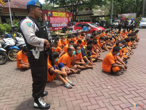 Ilustrasi ratusan tersangka pencurian yang diamankan Polres Malang, Kabupaten Malang (Foto : Dokumen MalangTIMES)