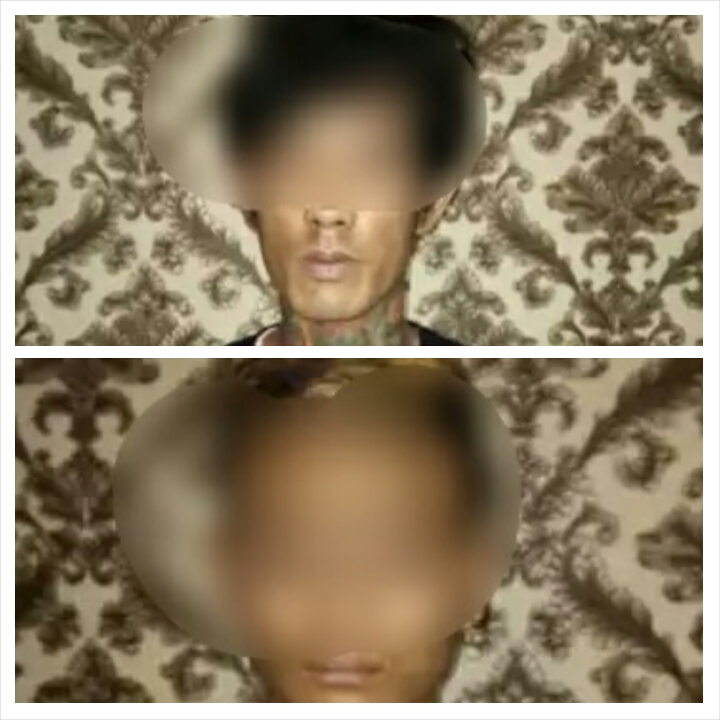 Dua pelaku pengedar ganja yang berhasil ditangkap polisi Polres Malang Kota (Satreskoba)