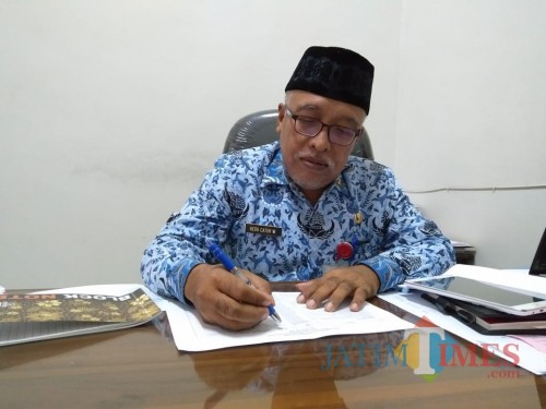 Sekretaris Dinas Pekerjaan Umun dan Penataan Ruang (DPUPR) Pemkot Blitar, Heru Catur Widyantoro.(Foto : Team BlitarTIMES)