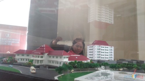 Maket rencana pembangunan gedung baru di kawasan Balai Kota Malang (Pipit Anggraeni/MalangTIMES).