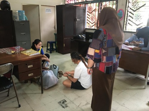 Maria saat sudah berada di Lapas Wanita Sukun beberapa waktu lalu (ist)
