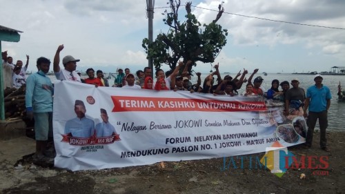 Para nelayan yang tergabung dalam Forum Nelayan Milenial Muncar.
