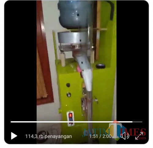 Mesin kemas bagi industri rumahan dari limbah sampah hasil @nautika85 yang mandeg karena kendala anggaran (screenshot video @nautika85)