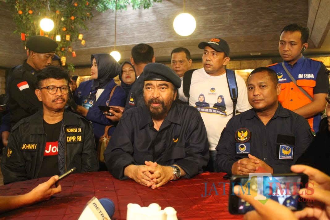 ketua Umum Partai Nasdem, Surya Paloh (foto : Yoppi / JatimTIMES)