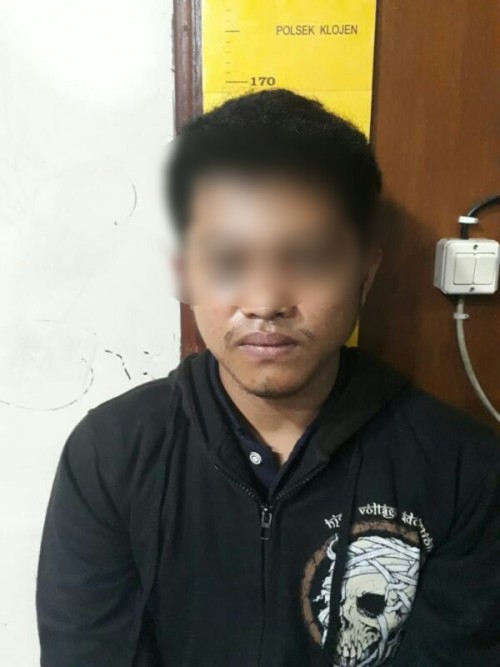 Pelaku yang diamankan Polsek Klojen (ist)