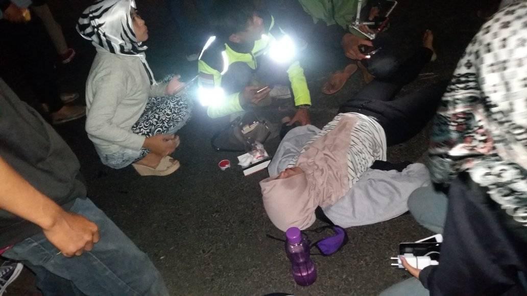 Korban kecelakaan akibat jalan berlubang di Jalibar, Kecamatan Kepanjen (Foto : Facebook)