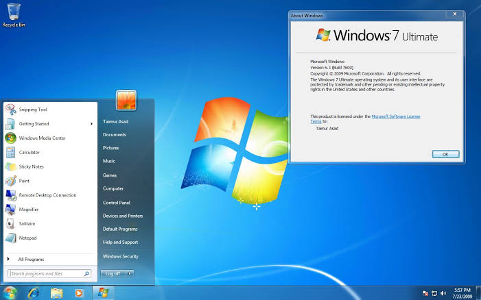 Ilustrasi Windows 7