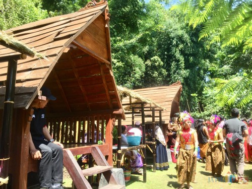 Area Pasar Andong Jajanan Tempoe Doloe di Kampoeng De Berran, di Dusun Gondorejo, Desa Oro-Oro Ombo, Kecamatan Batu. (Foto: Irsya Richa/MalangTIMES)