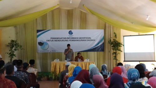 Wakil Wali Kota Malang Sofyan Edi Jarwoko saat hadir dalam acara Pemanfaatan Informasi Geospasial Untuk Pembangunan Daerah yang digelar di Ringin Asri, Senin (25/2/ 2019) (Pipit Anggraeni/MalangTIMES).