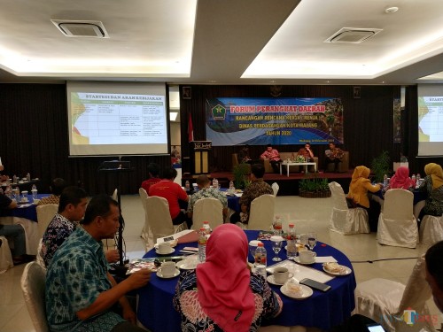 Suasana forum renja Dinas Perdagangan Kota Malang (Hendra Saputra)