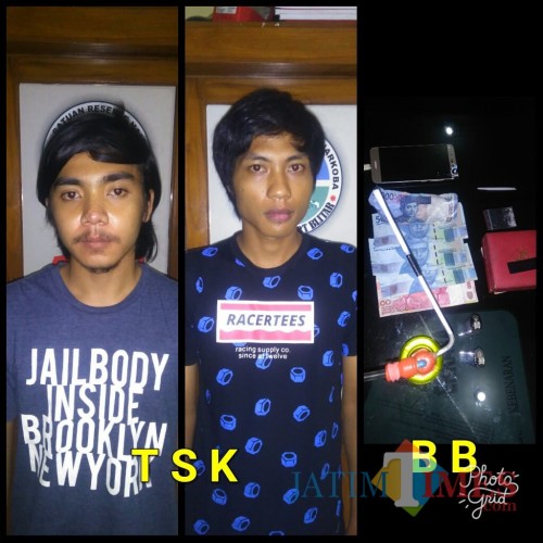Dua pelaku dan BB diamankan Satresnarkoba Polres Blitar (Foto : Humas Polres Blitar)