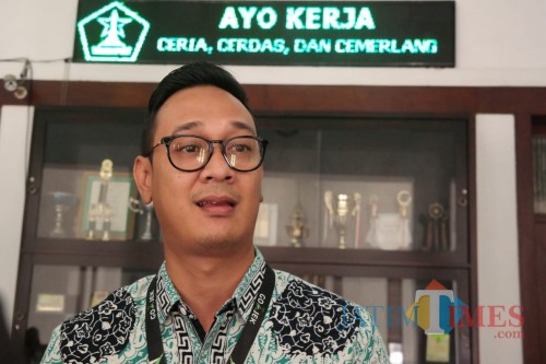 Regional Manager Government Relations Gojek, Boy Arno Muhamad saat ditemui di Balai Kota Malang. (Foto: Nurlayla Ratri/MalangTIMES)