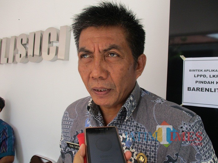 Kepala DKLHP Kota Kediri Didik Catur. (eko Arif s /JatimTIMES)