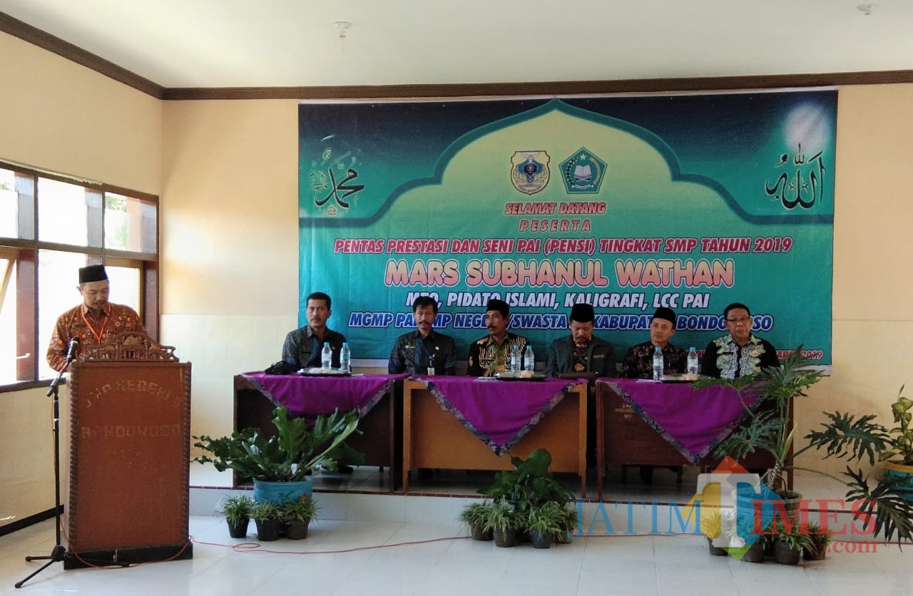 Pembukaan Pentas Seni dan Prestasi MGMP PAI Bondowoso, Sabtu (09/03/2019)