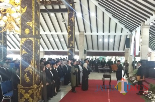 Pelatikan dan sumpah jabatan pejabat Kabupaten Malang tahun 2018 lalu. (dok Malang Times)