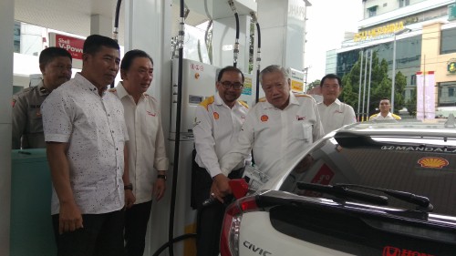Peresmian SPBU Shell Indonesia di Jalan Kawi, Kota Malang. (Foto: Nurlayla Ratri/MalangTIMES)