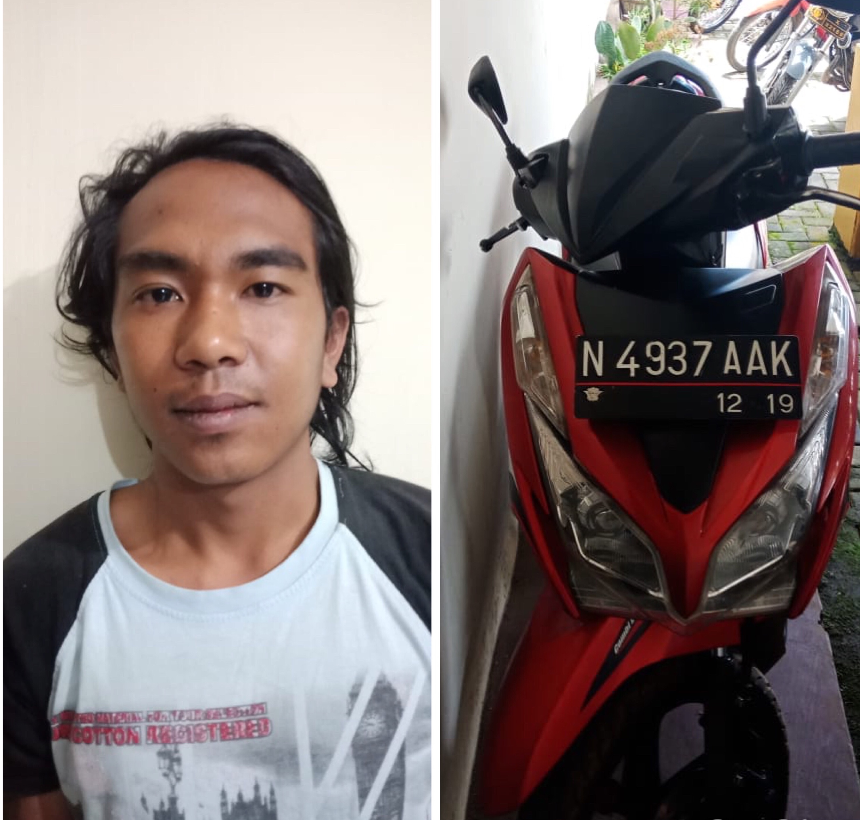 Muhammad Safi’i beserta barang bukti hasil pencurian saat diamankan polisi, Kecamatan Jabung (Foto : Humas Polres Malang For MalangTIMES)