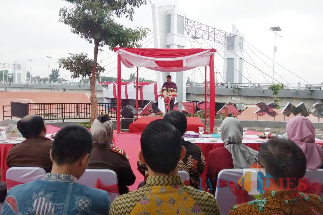 Jembatan Brawijaya Kota Kediri Diresmikan. (Foto: Eko Arif S./JatimTIMES)
