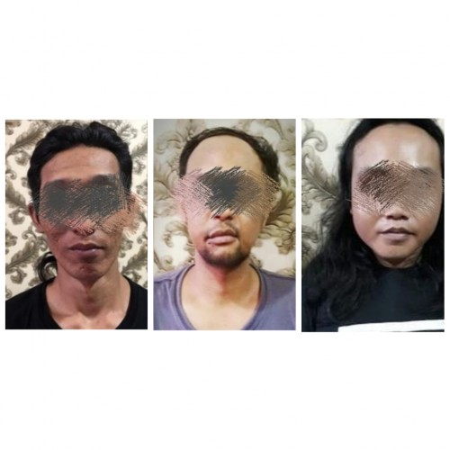 Para pelaku yang tertangkap (Satreskoba)
