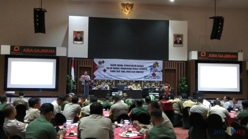 Kegiatan rakor kewaspadaan jelang Pemilu 2019 di Kota Malang. (Foto: Nurlayla Ratri/MalangTIMES)