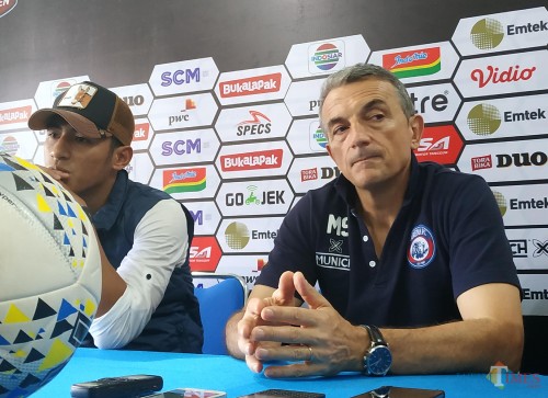 Pelatih Kepala Arema FC, Milomir Seslija (Hendra Saputra/ MalangTIMES)