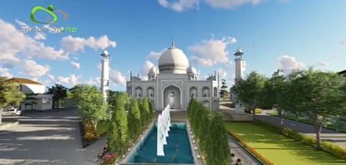 Salah satu icon dari Green Stone City, Masjid yang akan dibangun mengadopsi design Taj,'mahal (istimewa)