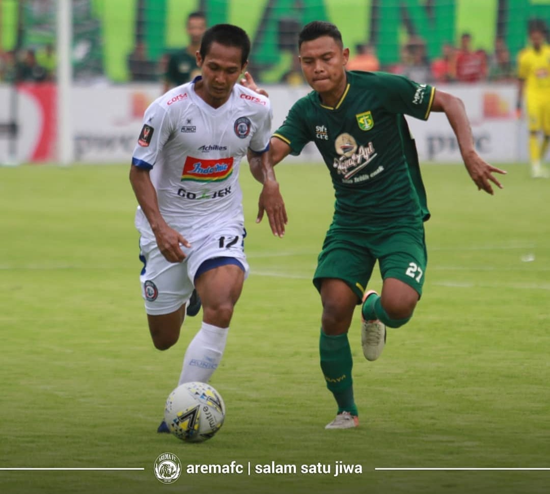 Hendro Siswanto, salah satu pencetak gol Arema FC ke gawang Persebaya. (official Arema FC)
