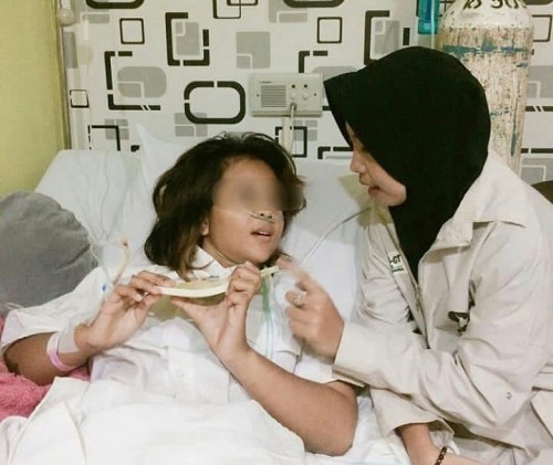 Kondisi Audrey, siswi SMP yang mengalami penganiayaan di Pontianak. (@its.chelsy)