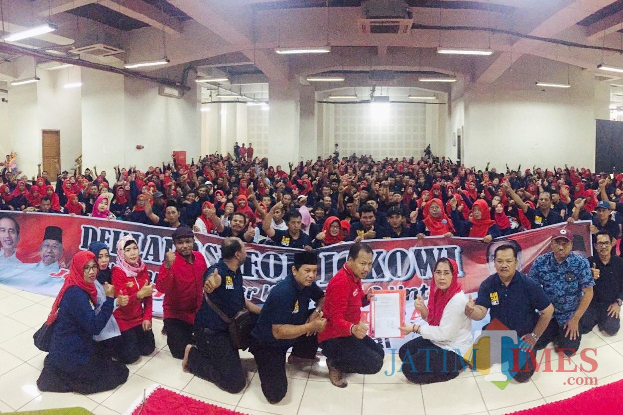 Deklarasi dukungan Honorer K2 Jatim untuk Jokowi-Ma