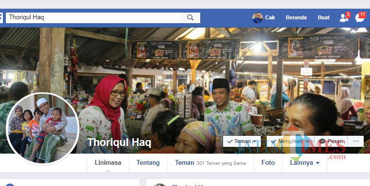 Inilah akun Facebook Bupati Lumajang yang dikloning orang tak dikenal (Foto : Moch. R. Abdul Fatah / Jatim TIMES)