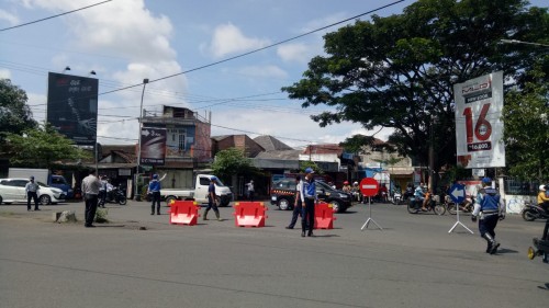 Rekayasa lalu lintas di kawasan Ki Ageng Gribig. (Istimewa)