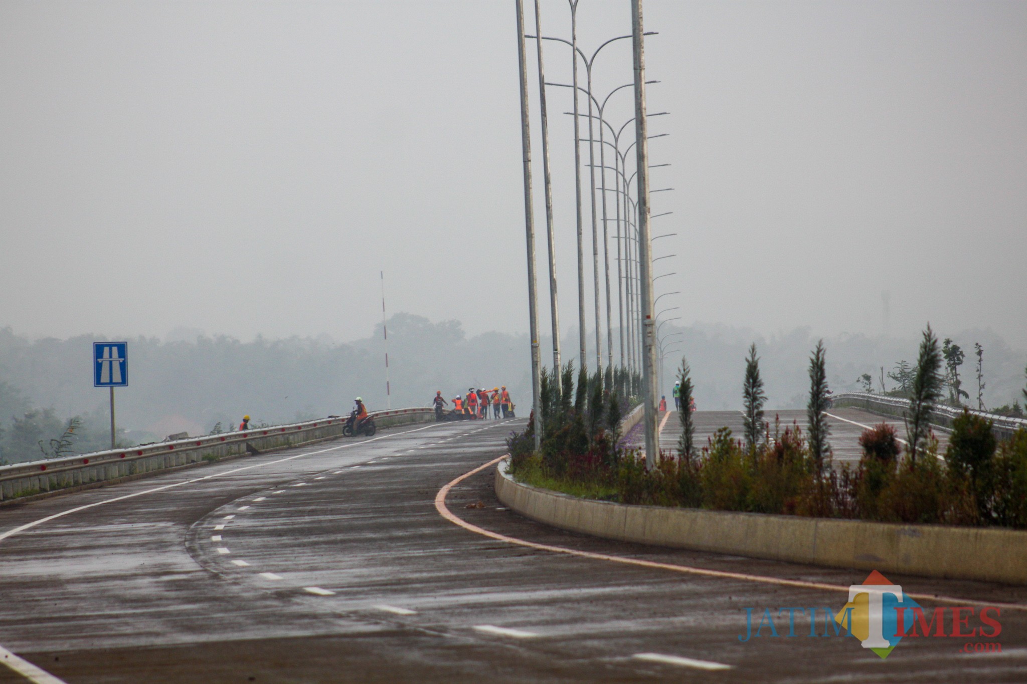 Ruas tol Mapan dekat pintu exit ke Malang (Luqmanul Hakim/Malang Times)