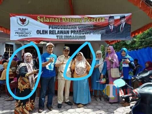 Foto yang di sebut sebagai PPS dan KPPS yang disinyalir menjadi timses capres (Foto : Istimewa / TulungagungTIMES)