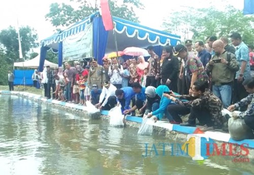 Peresmian embung Umbulan Banjarejo, Pakis, tahun lalu (dok MalangTIMES)