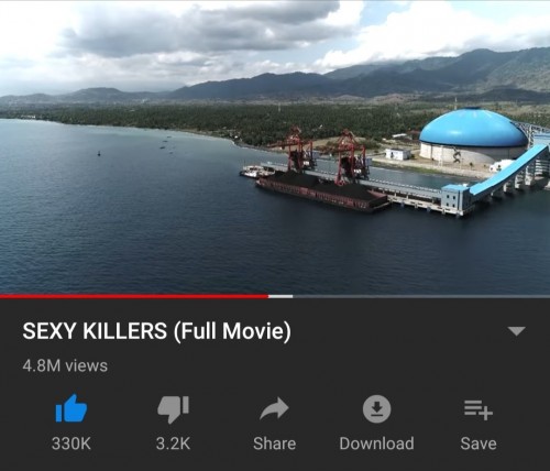Screenshot film Sexy Killer di akun Watchdoc (Ist)