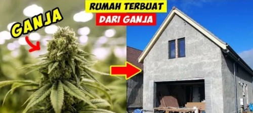 Ilustrasi rumah dengan bahan material aneh(Daftar5)