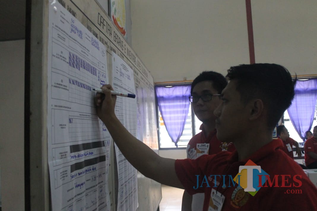 Proses perhitungan suara di Lapas Tulungagung (foto : Joko Pramono/jatimtimes)