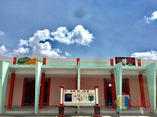 Pasar desa wisata ini terletak di rest area jalan Jl Bukit Berbunga, Desa Sidomulyo, Kecamatan Batu. (Foto: Irsya Richa/MalangTIMES)