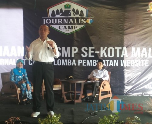 Mendikbud RI Muhadjir Effendy saat di acara Journalis Camp yang diadakan Dinas Pendidikan Kota Malang dan Malang Times beberapa waktu lalu. (dok MalangTIMES)