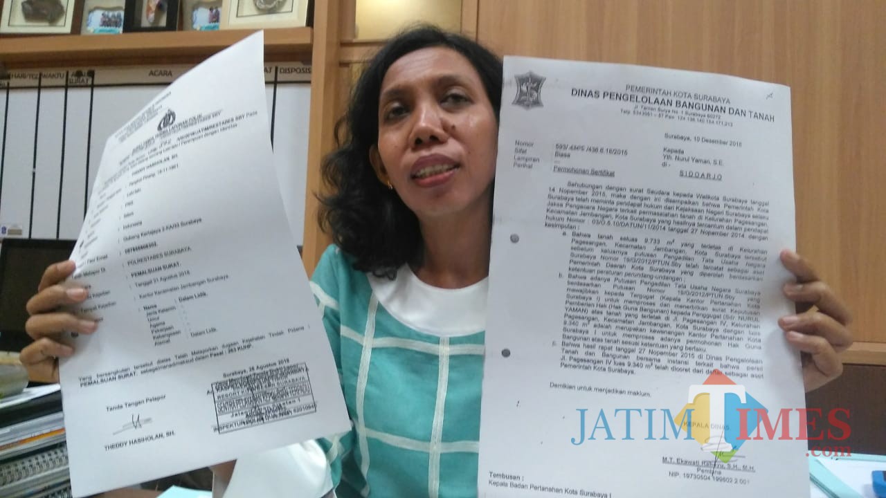 Kepala Dinas Pengelolaan Bangunan dan Tanah Kota Surabaya Maria Theresia Ekawati Rahayu