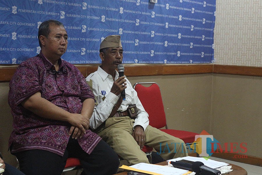 Jumpa pers di Kantor Humas Pemkot Surabaya, Rabu (24/4/2019).